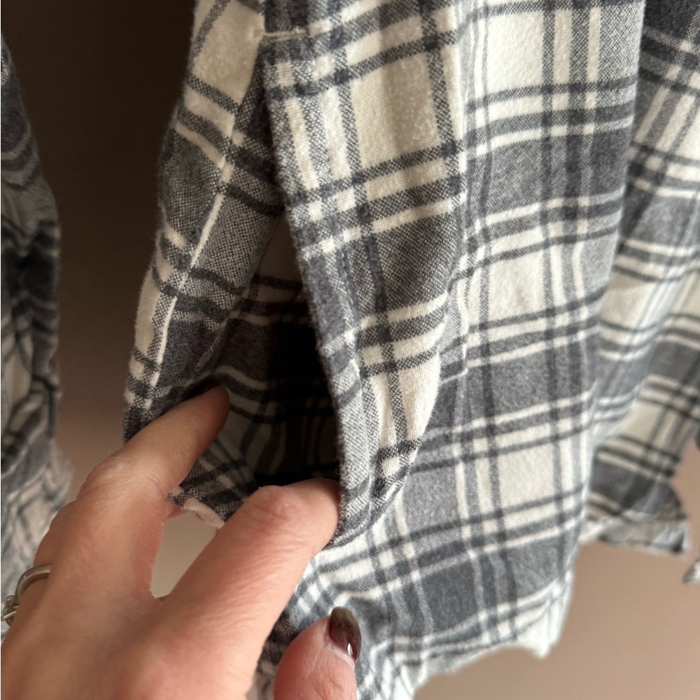 L.L. Bean Regular Flannel Open Front Cardigan - Picture 7 of 10